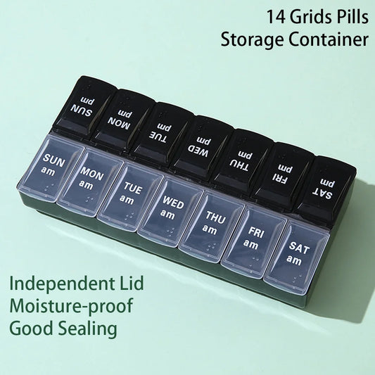 Weekly Pill Organizer – Morning & Night Compartments
