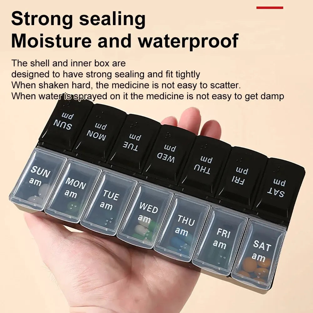 Weekly Pill Organizer – Morning & Night Compartments