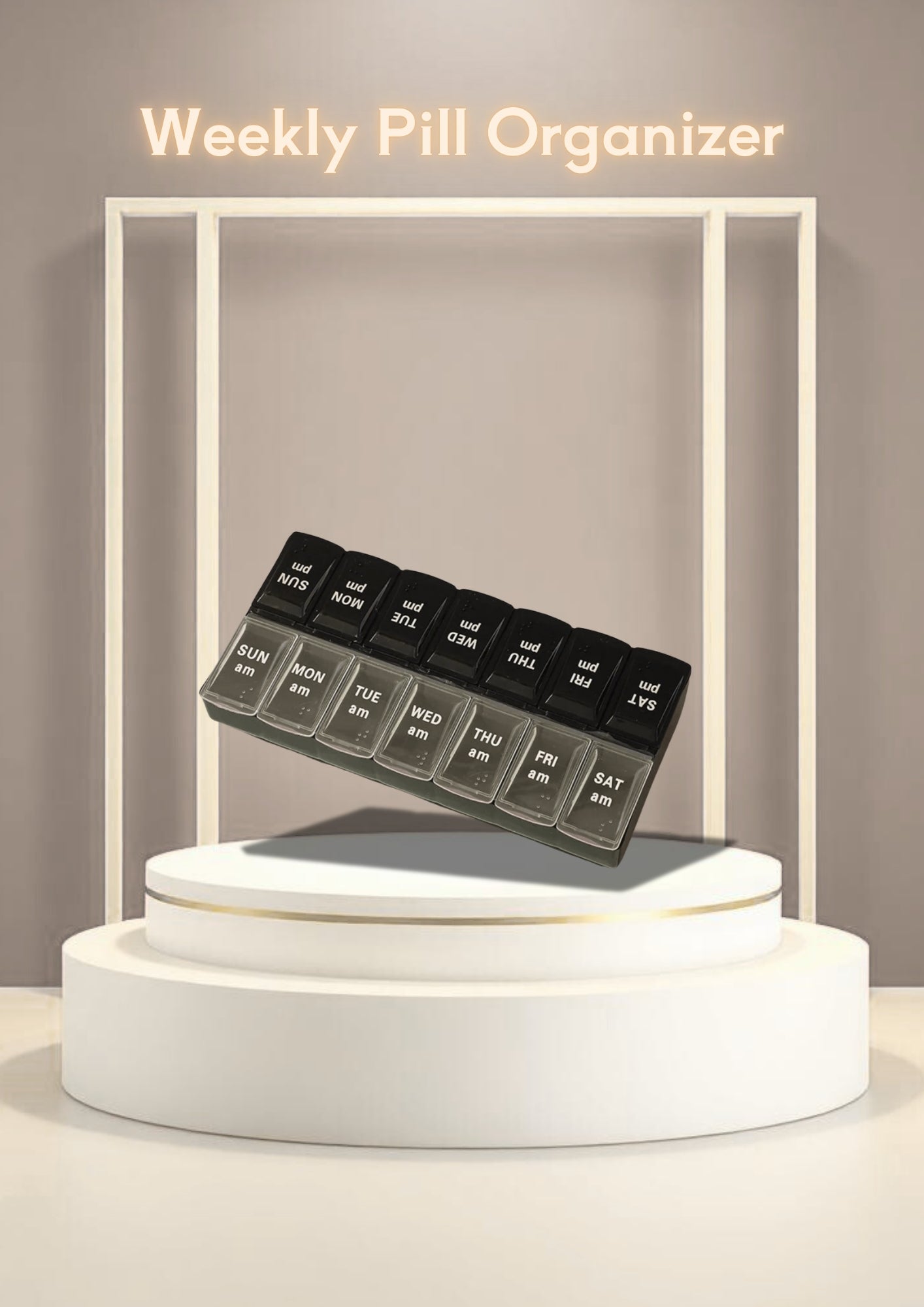 Weekly Pill Organizer – Morning & Night Compartments